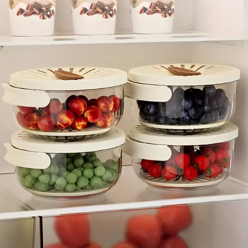 Contenedor con Escurridor 3 En 1 🥦🍇