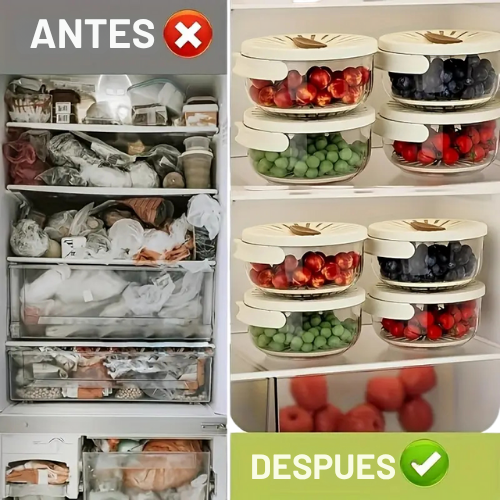 Contenedor con Escurridor 3 En 1 🥦🍇