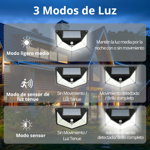 🔐 Ilumina y Protege tu Hogar con el Combo de 4 Lámparas Solares EcoLumen