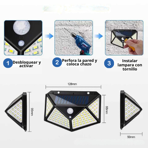 🔐 Ilumina y Protege tu Hogar con el Combo de 4 Lámparas Solares EcoLumen