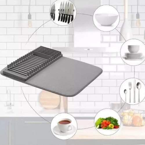 Tapete Escurridor De Loza Absorbente Organizador De Platos