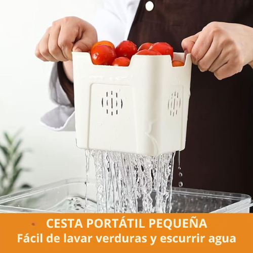 Organizador Hermético 4 Divisiones -para Frutas y verdura.🥦🌶️