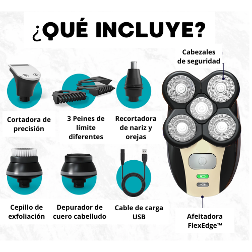 Afeitadora FlexEdge™ 5 Cabezas Móviles + Kit Gratis