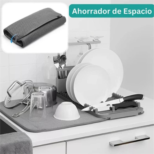 Tapete Escurridor De Loza Absorbente Organizador De Platos
