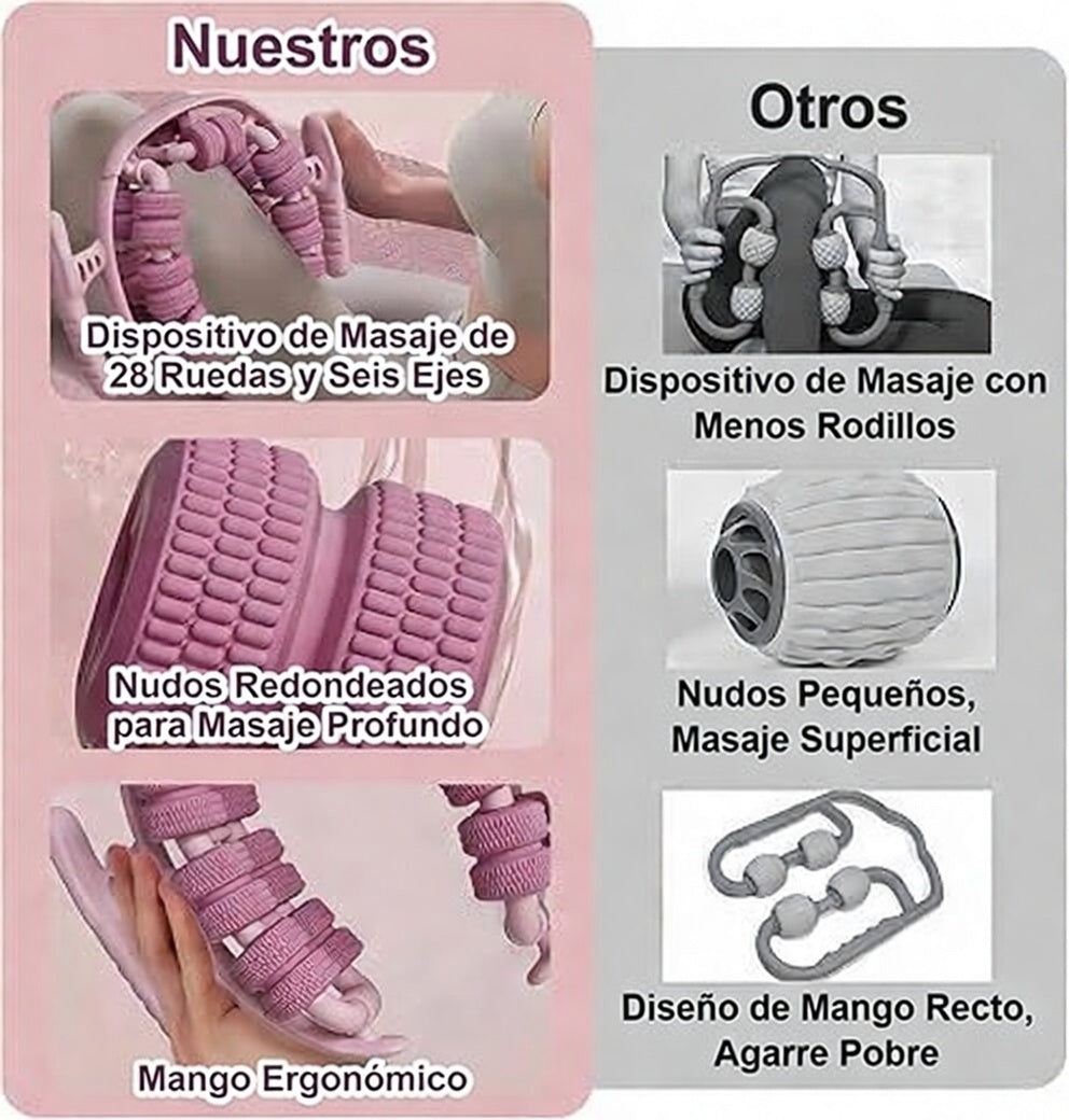 Rodillo de Masaje Anticelulitis Manual 360°