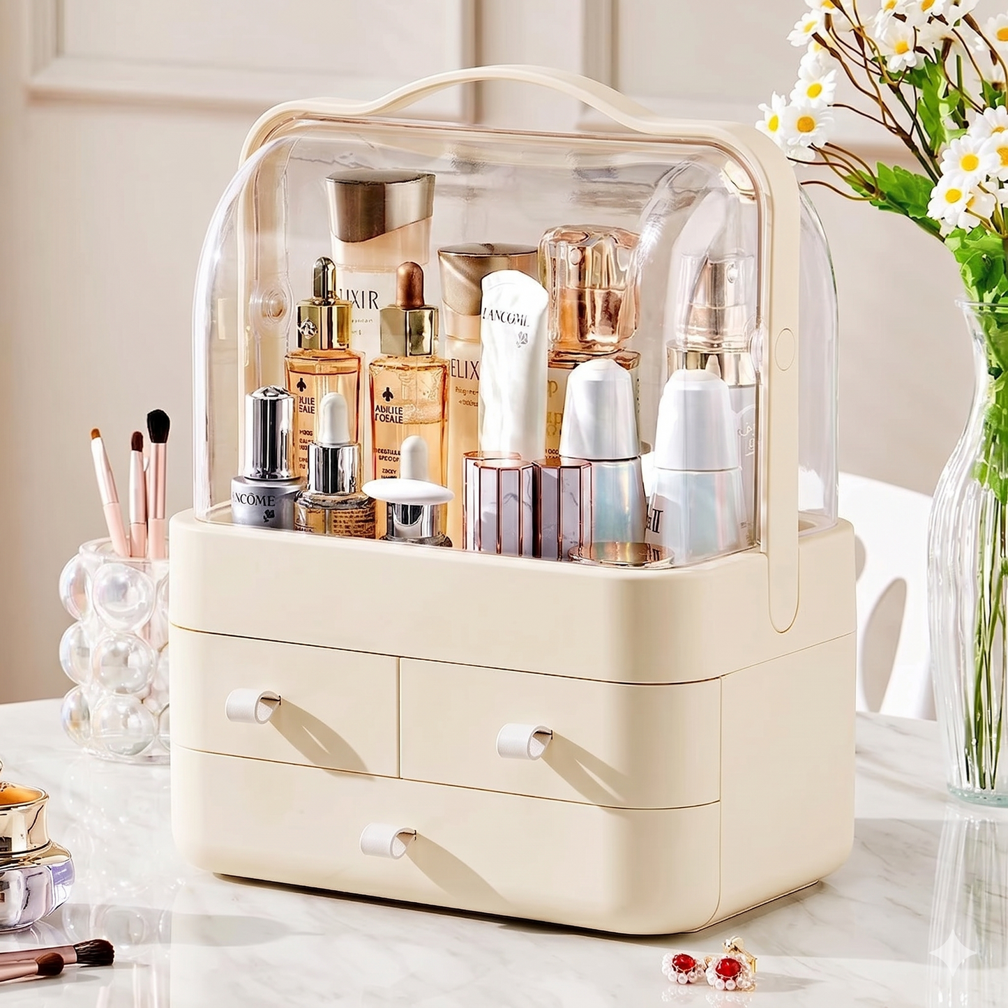 Organizador de Maquillaje con 3 Cajones de Gran Capacidad