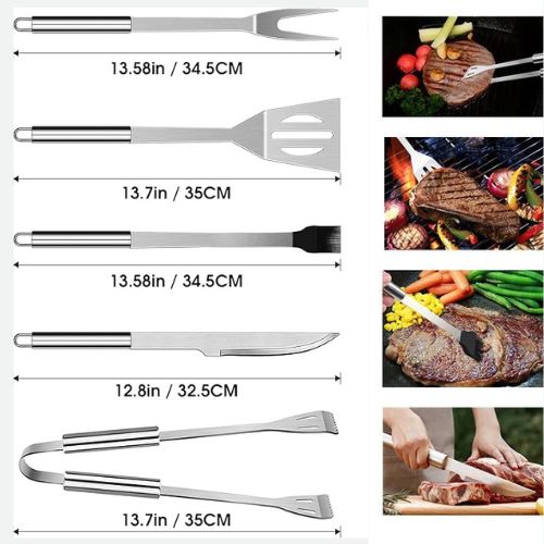 JUEGO DE BARBACOA DE ACERO INOXIDABLE