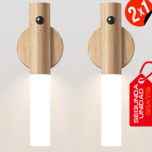 2X1  LUZ LED nocturna con sensor de movimiento, Carga USB para pared