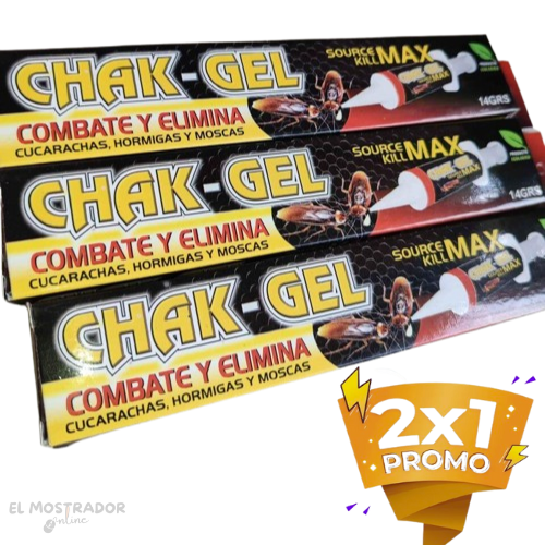 CHAK-GEL 2X1 La Fórmula Avanzada para Exterminar Cucarachas🪳