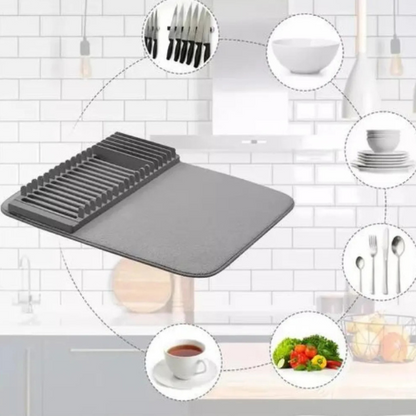Tapete Escurridor De Loza Absorbente Organizador De Platos