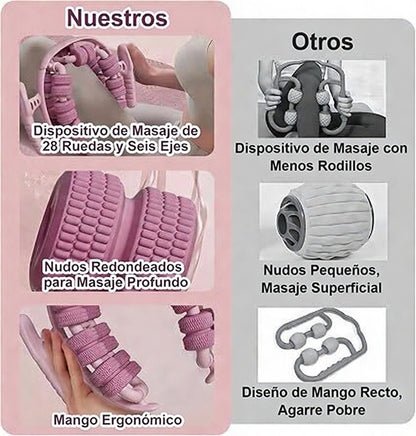 Rodillo de Masaje Anticelulitis Manual 360°