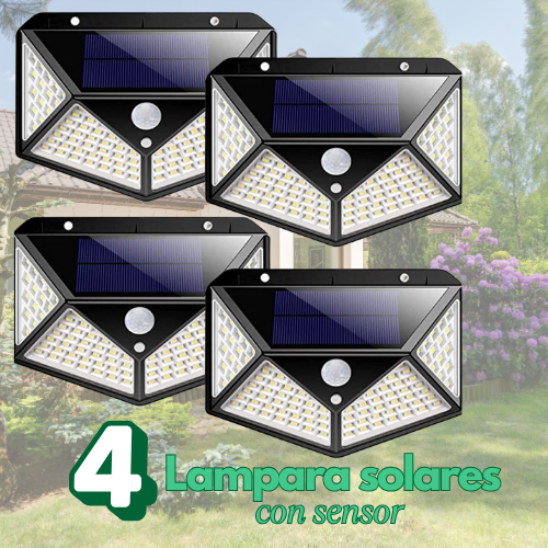 🔐 Ilumina y Protege tu Hogar con el Combo de 4 Lámparas Solares EcoLumen