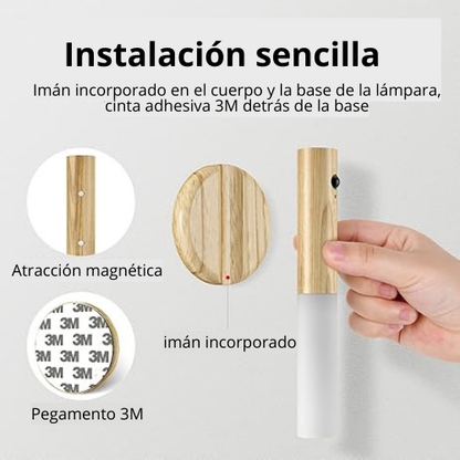 2X1  LUZ LED nocturna con sensor de movimiento, Carga USB para pared