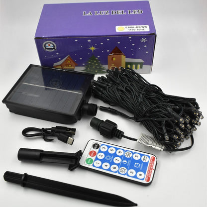 10 metros de Luces Led con Panel Solar🎄