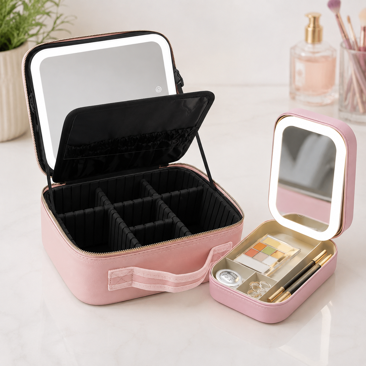 KIT BEAUTY COSMETIQUERA GRANDE + PEQUEÑA💄
