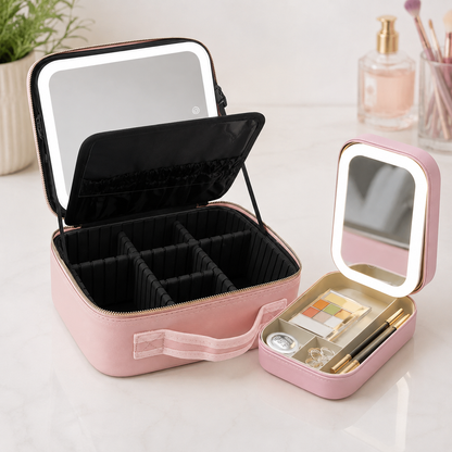 KIT BEAUTY COSMETIQUERA GRANDE + PEQUEÑA💄