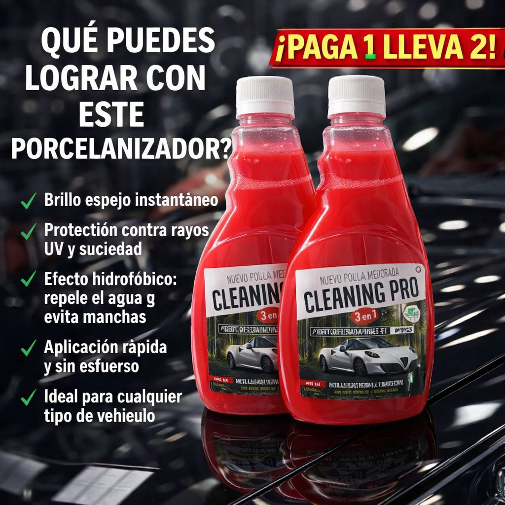 2X1 PORCELANIZADOR CLEANING PRO 3 EN 1
