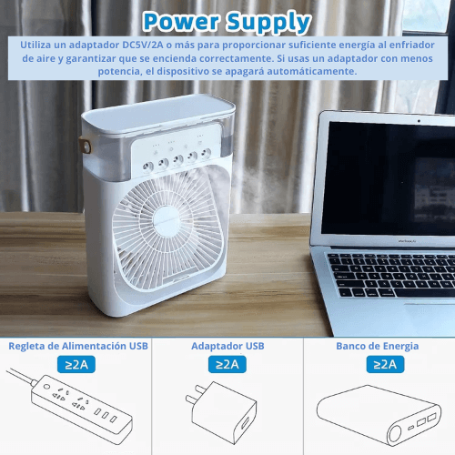 Mini Cooling Fan🌀 Ventilador-Humidificador Portátil