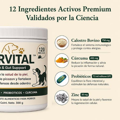 FURVITAL™ Skin & Gut Support   / 🐶  Tu perro no debería vivir con picazón todos los días.
