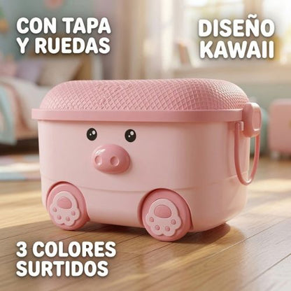 Caja Organizadora Infantil Premium con Tapa y Ruedas 🧩