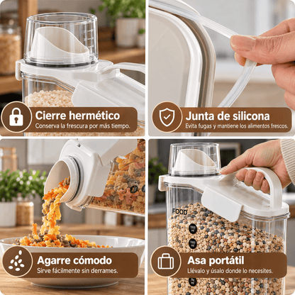 CONTENEDOR🏆 PREMIUM 2L SELLADO HERMETICO♻️