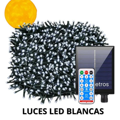 10 metros de Luces Led con Panel Solar🎄