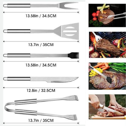 JUEGO DE BARBACOA DE ACERO INOXIDABLE