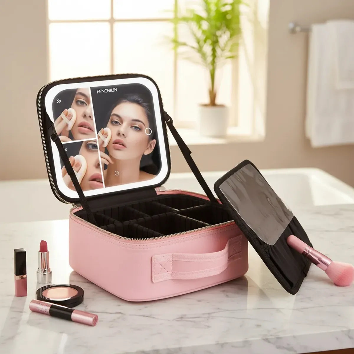 KIT BEAUTY COSMETIQUERA GRANDE + PEQUEÑA💄